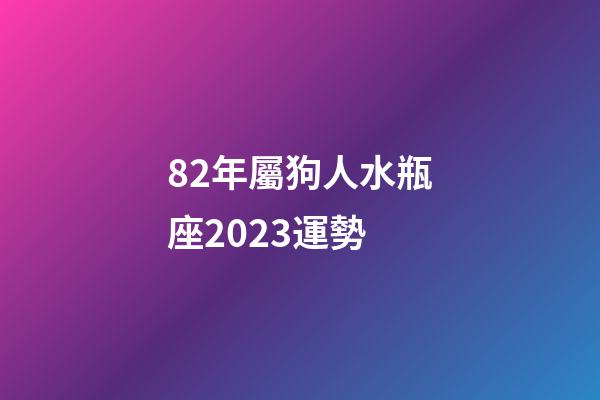 82年屬狗人水瓶座2023運勢-第1張-星座運勢-玄機派