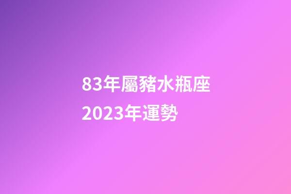 83年屬豬水瓶座2023年運勢-第1張-星座運勢-玄機派