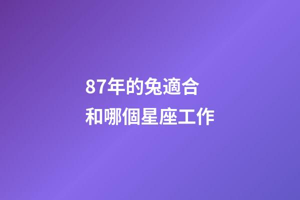 87年的兔適合和哪個星座工作-第1張-星座運勢-玄機派