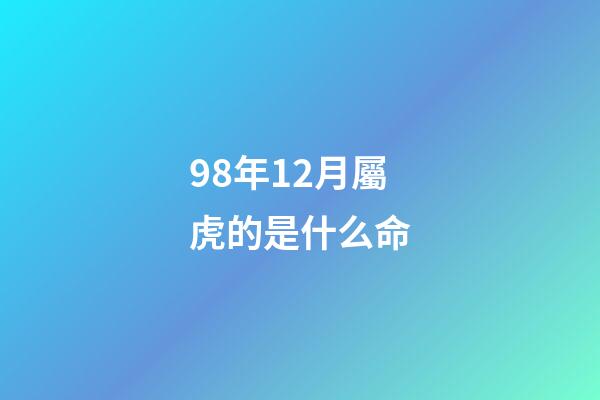 98年12月屬虎的是什么命(生肖屬豬人的屬相婚配表)-第1張-觀點-玄機派