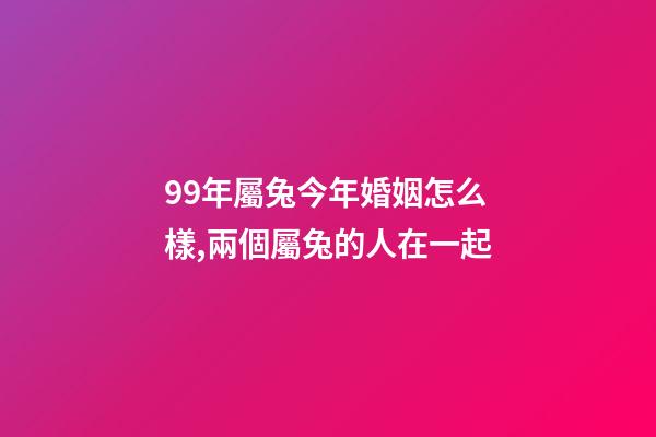 99年屬兔今年婚姻怎么樣,兩個屬兔的人在一起-第1張-觀點-玄機派