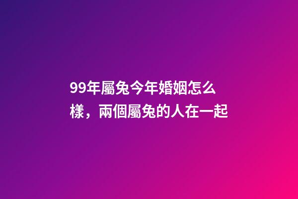 99年屬兔今年婚姻怎么樣，兩個屬兔的人在一起-第1張-觀點-玄機派
