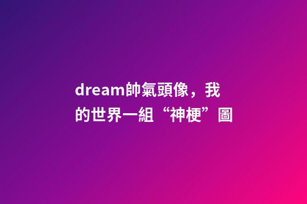 dream帥氣頭像，我的世界一組“神梗”圖-第1張-觀點-玄機派