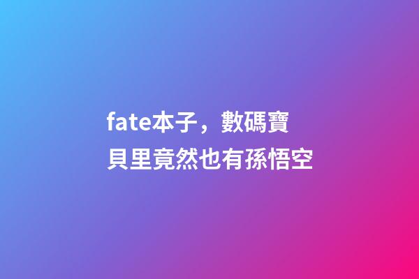 fate本子，數碼寶貝里竟然也有孫悟空-第1張-觀點-玄機派