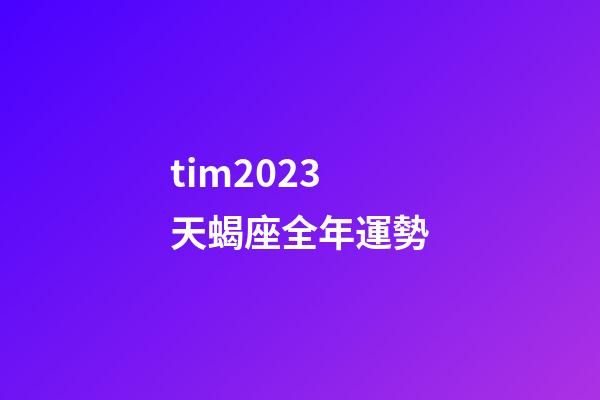 tim2023天蝎座全年運勢-第1張-星座運勢-玄機派