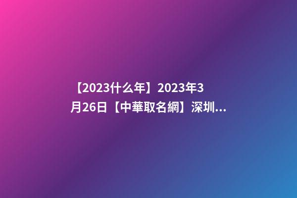 【2023什么年】2023年3月26日【中華取名網】深圳XXX有限公司簽約-第1張-公司起名-玄機派