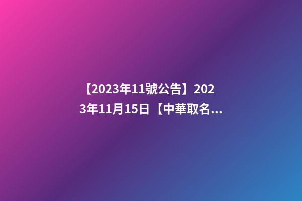 【2023年11號公告】2023年11月15日【中華取名網】蘭州市XXX國際項目管理有限公司簽約-第1張-公司起名-玄機派
