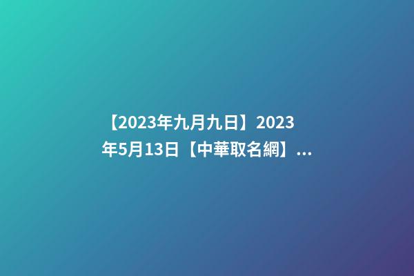 【2023年九月九日】2023年5月13日【中華取名網】與山東省臨沂市XXX有限公司-第1張-公司起名-玄機派
