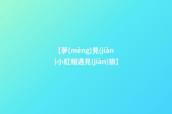 【夢(mèng)見(jiàn)小紅帽遇見(jiàn)狼】