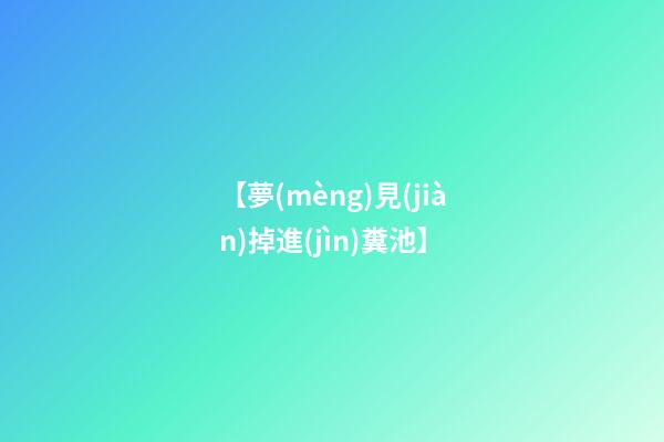 【夢(mèng)見(jiàn)掉進(jìn)糞池】