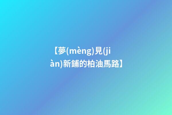 【夢(mèng)見(jiàn)新鋪的柏油馬路】