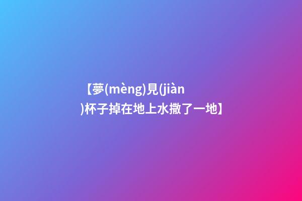 【夢(mèng)見(jiàn)杯子掉在地上水撒了一地】