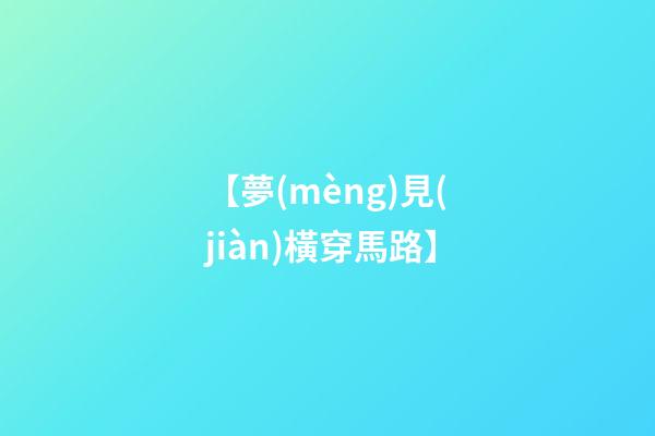 【夢(mèng)見(jiàn)橫穿馬路】