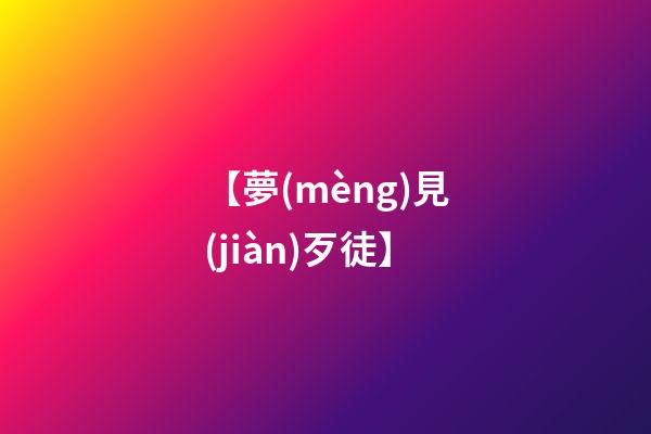 【夢(mèng)見(jiàn)歹徒】