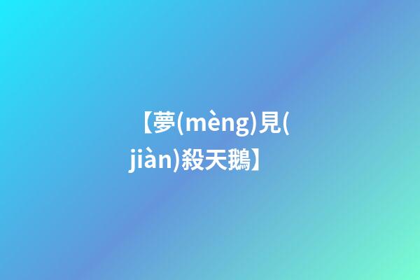 【夢(mèng)見(jiàn)殺天鵝】