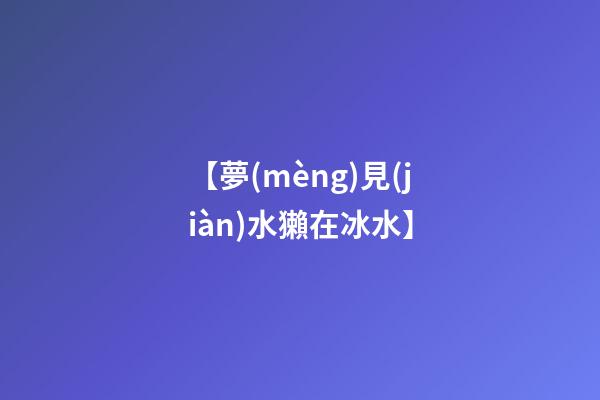 【夢(mèng)見(jiàn)水獺在冰水】