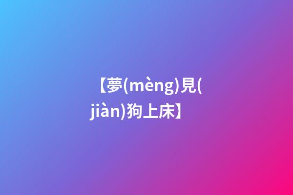 【夢(mèng)見(jiàn)狗上床】