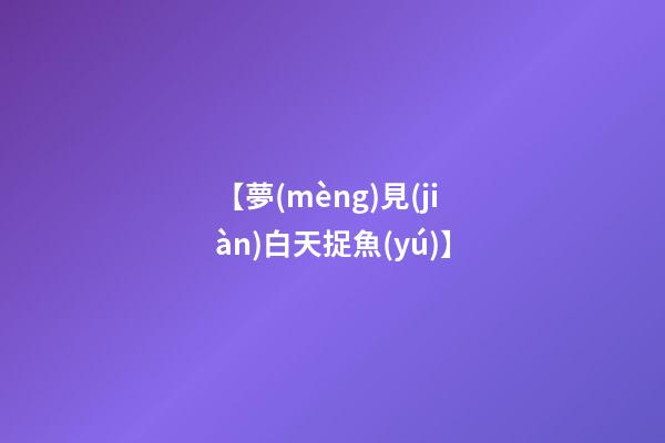 【夢(mèng)見(jiàn)白天捉魚(yú)】