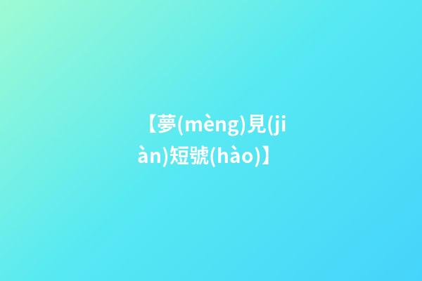【夢(mèng)見(jiàn)短號(hào)】