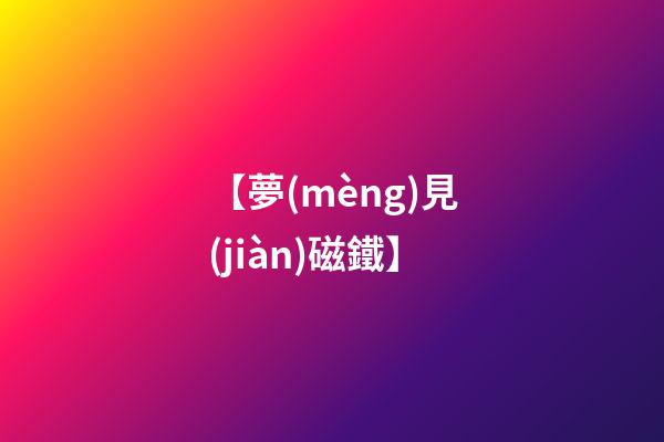 【夢(mèng)見(jiàn)磁鐵】