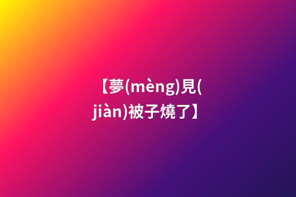 【夢(mèng)見(jiàn)被子燒了】