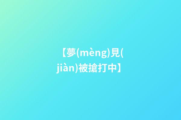 【夢(mèng)見(jiàn)被搶打中】
