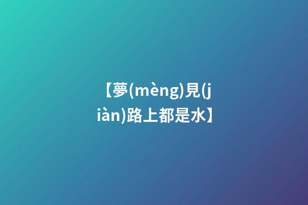 【夢(mèng)見(jiàn)路上都是水】