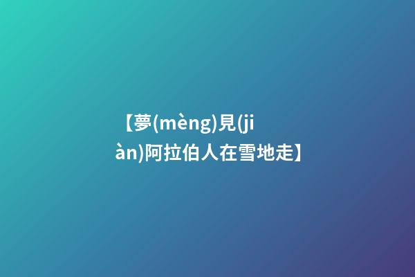 【夢(mèng)見(jiàn)阿拉伯人在雪地走】