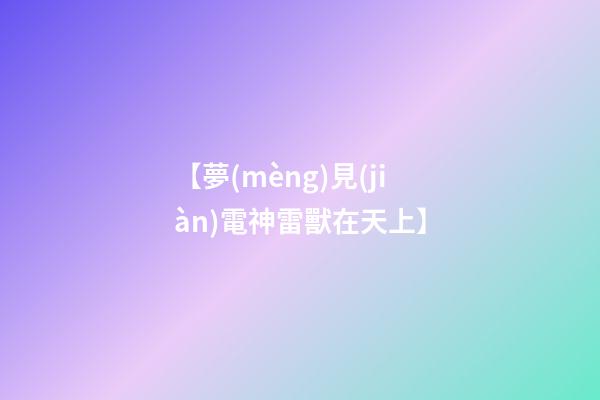 【夢(mèng)見(jiàn)電神雷獸在天上】