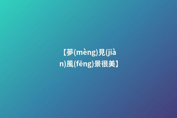 【夢(mèng)見(jiàn)風(fēng)景很美】