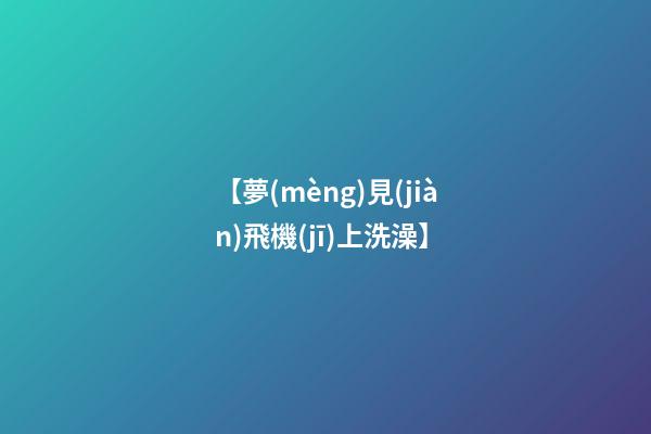 【夢(mèng)見(jiàn)飛機(jī)上洗澡】