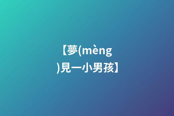 【夢(mèng)見一小男孩】