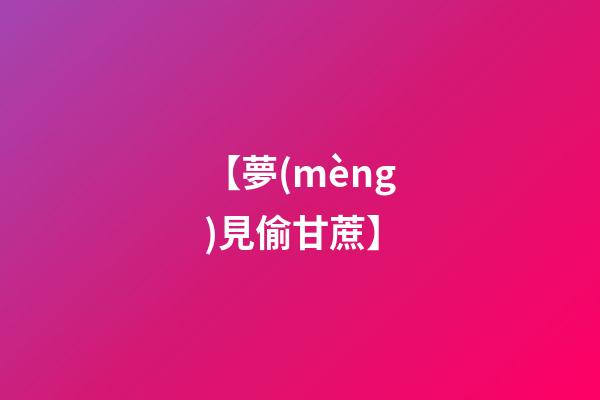 【夢(mèng)見偷甘蔗】