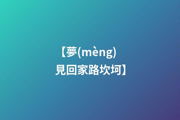 【夢(mèng)見回家路坎坷】