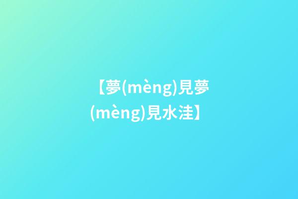 【夢(mèng)見夢(mèng)見水洼】