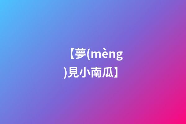 【夢(mèng)見小南瓜】
