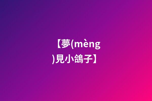 【夢(mèng)見小鴿子】