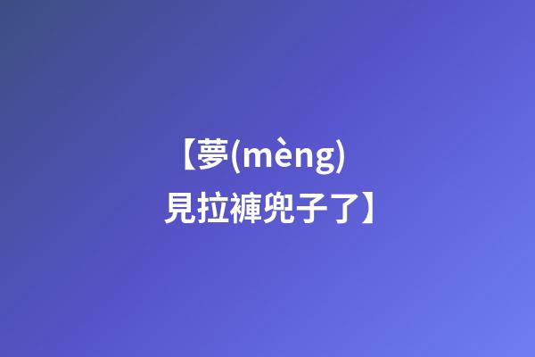 【夢(mèng)見拉褲兜子了】