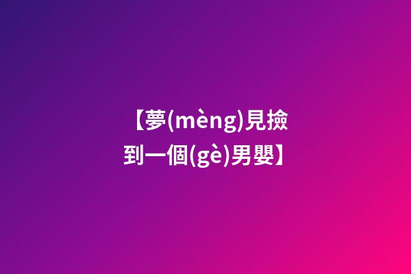 【夢(mèng)見撿到一個(gè)男嬰】