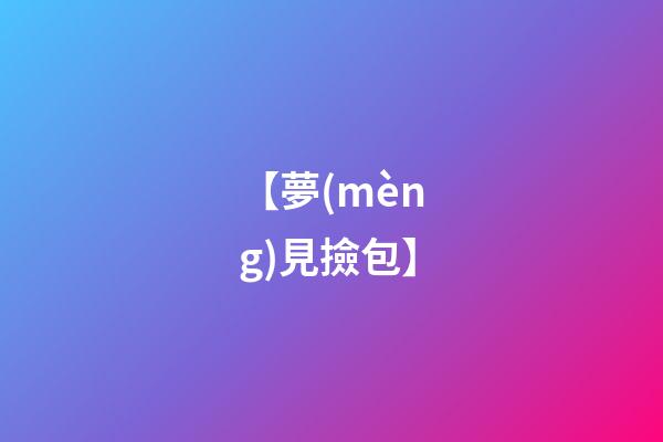 【夢(mèng)見撿包】