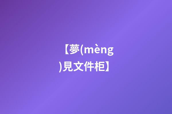【夢(mèng)見文件柜】