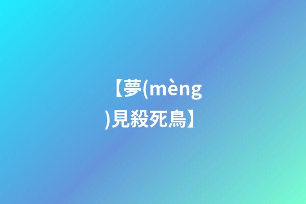 【夢(mèng)見殺死鳥】