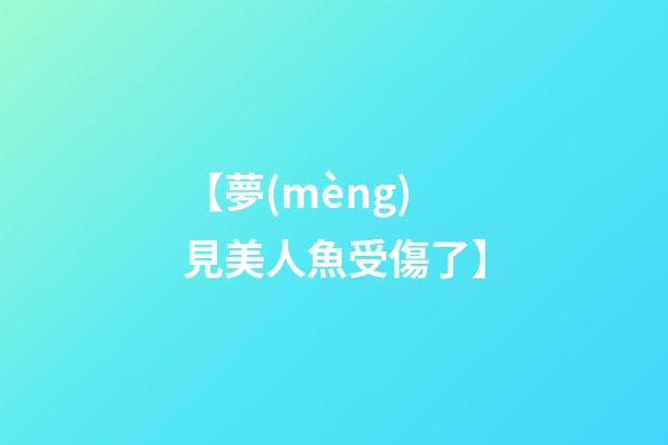 【夢(mèng)見美人魚受傷了】