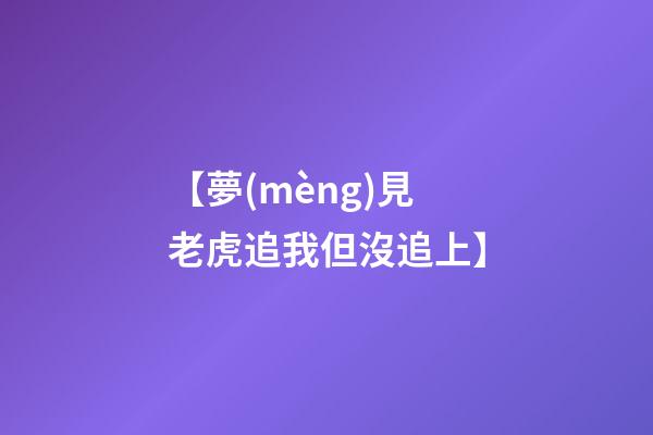 【夢(mèng)見老虎追我但沒追上】