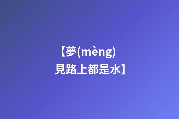 【夢(mèng)見路上都是水】