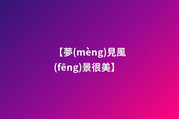 【夢(mèng)見風(fēng)景很美】