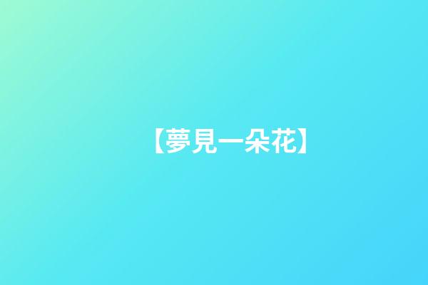 【夢見一朵花】