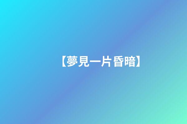 【夢見一片昏暗】