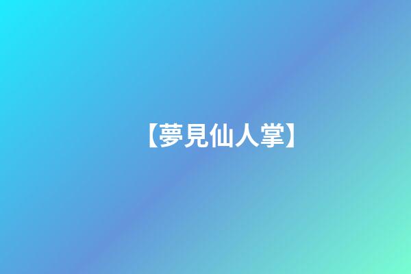 【夢見仙人掌】