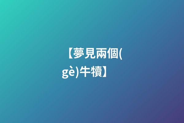 【夢見兩個(gè)牛犢】